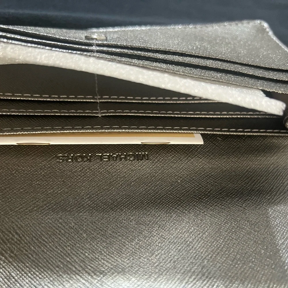 Michael Kors Metallic Silver Clutch - Picture 11 of 11